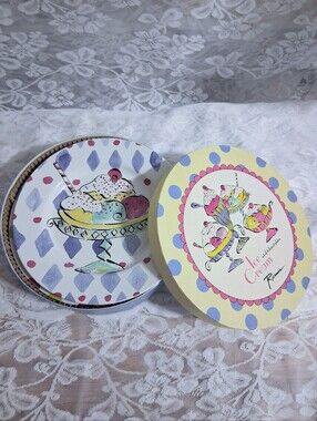 Rosanna Dessert Plates Ice Cream Sundae Designs Birthday Holiday Service Of Four